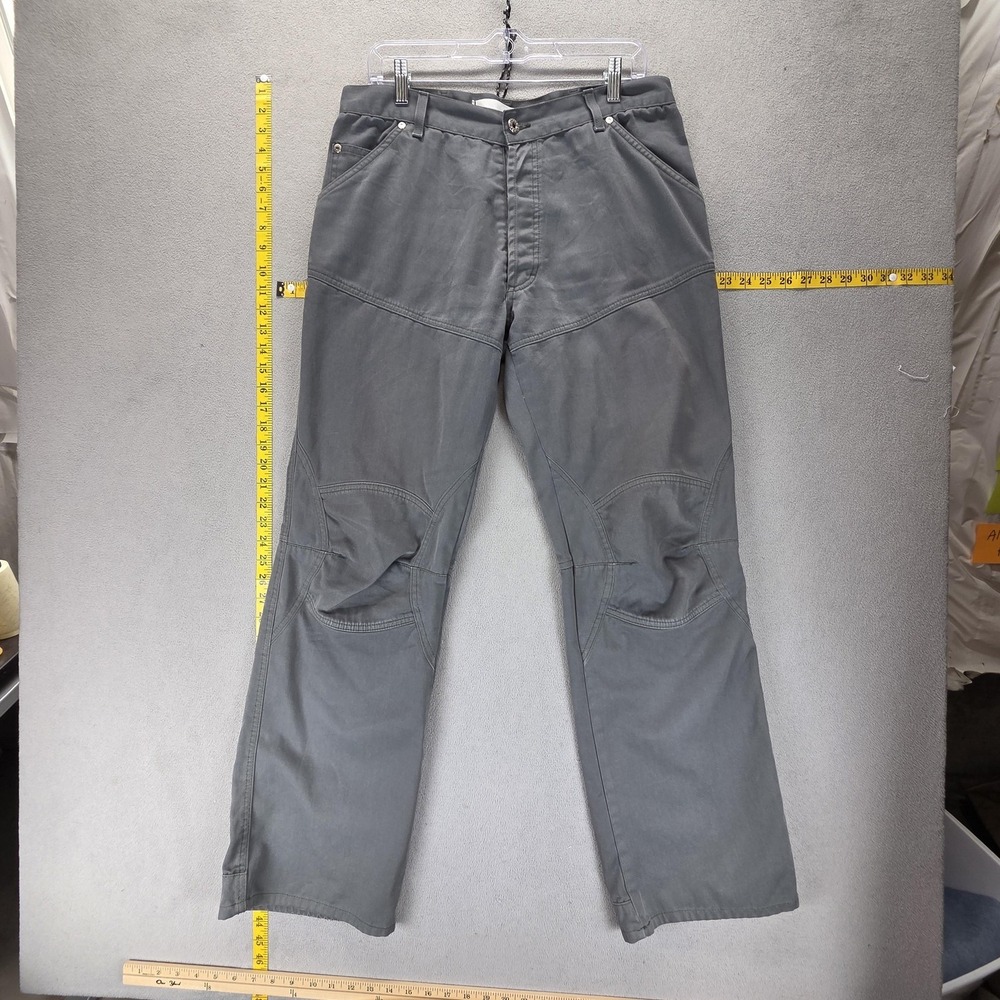 Kenvelo‎ Jeans Mens 32x32 Gray Western Straight Button Fly Raw Denim Workwear